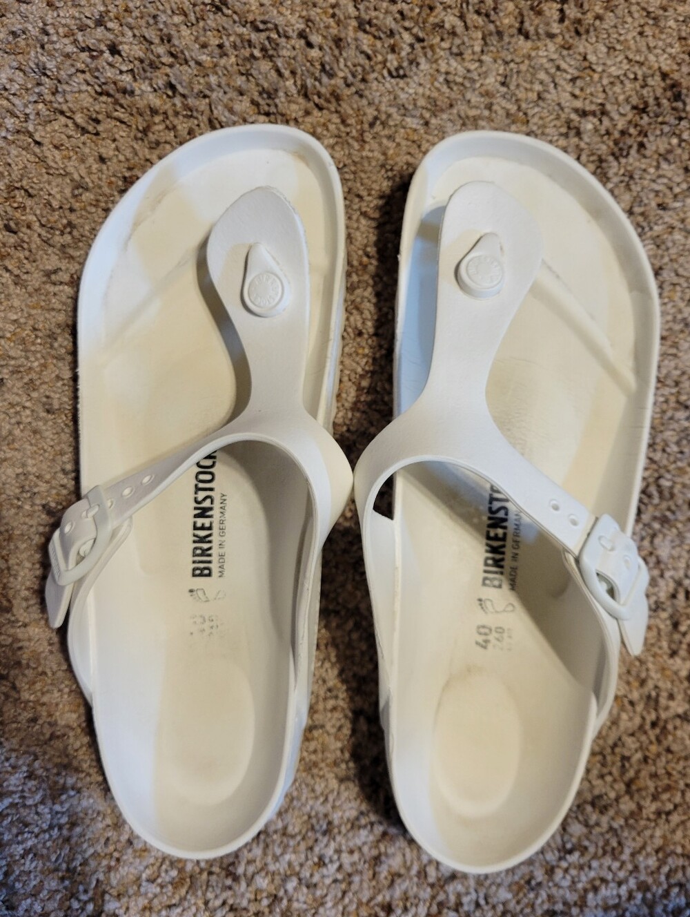 Birkenstock White Footbed Sandal (Gizeh Style)
